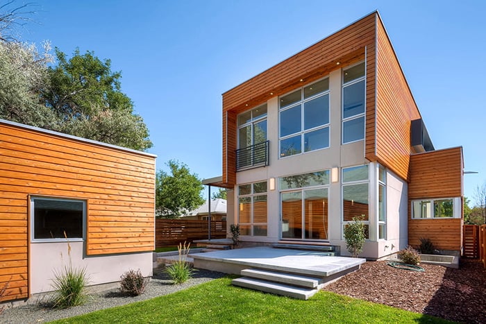 A real modern home from the Denver Modern Home Tour with large sunlit windows