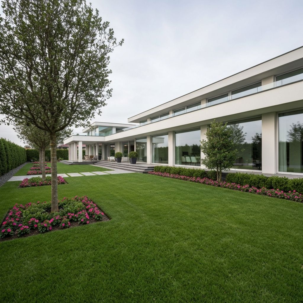 Modern luxury home prepared for real estate showing